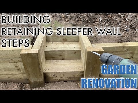 Building Steps from Timber Sleepers - GARDEN RENOVATION