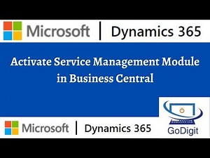 Activate Service Management Module in Business Central