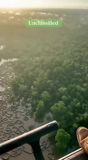Massive Invasion of Anacondas in a Remote Location