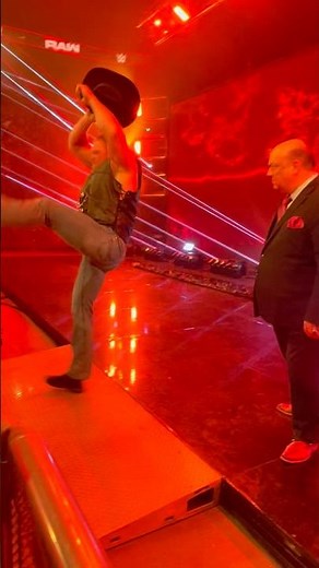 #wwe front row view of Brock Lesnar’s fall during entrance 11/24/25 #wweraw