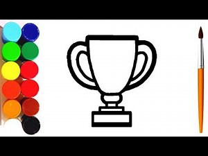 How To draw A Trophy 🏆 | Trophy Drawing For kids | Painting And Colouring For Kids And Toddlers