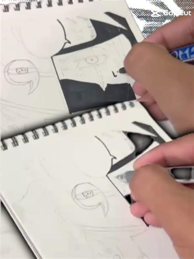 Kakashi and Obito Manga drawing 🥶🔥[ Part- 1 ] #kakashi #obito #drawing #shorts #foryou #shortsfeed