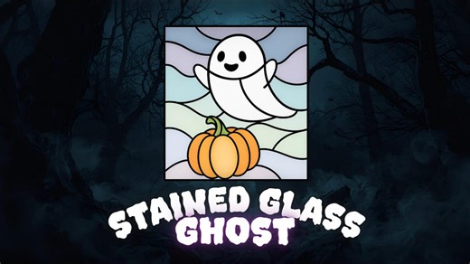 Ghost and Pumpkin Stained Glass Pattern - Etsy