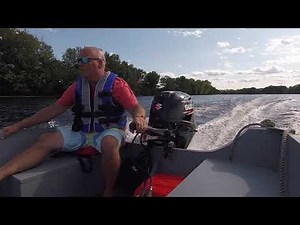 2019 SUZUKI DF25A pushing a 14 foot aluminum V Hull