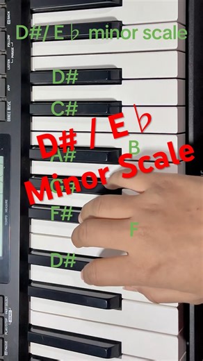 Learn D sharp minor/ E flat minor scale- beginner friendly #fyp #keyboardpiano #piano #foryou