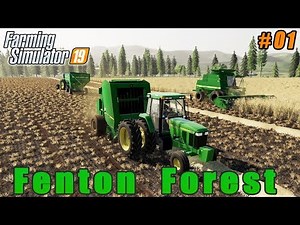 First harvesting, baling straw | Farming on Fenton Forest | Farming simulator 19 | Timelapse #01