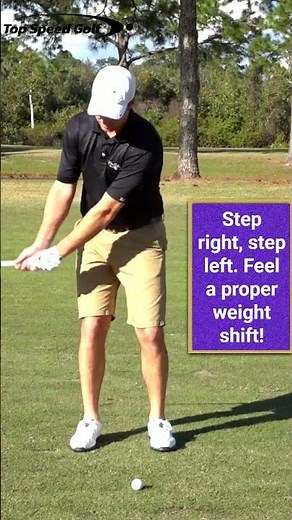 Nail the Backswing With a Proper Weight Shift - Step Right, Step Left Drill