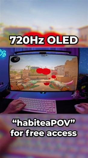 Do you see the difference?! 🤔👀 #cs2 #asmr #monitor #720hz #oled