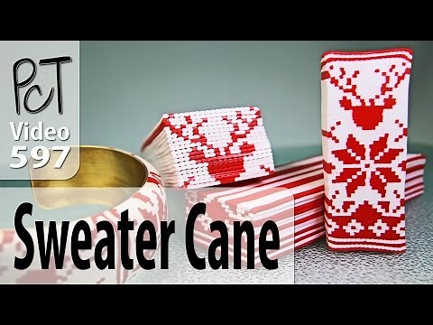 Christmas Sweater Cane Polymer Clay Tutorial (Intro Vol-079)