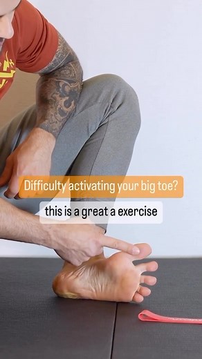Do you have weak big toes? A very common weakness many people have is the ability to anchor their big toe joint, let alone the big toe itself! This is also common in people with rigid toes, or just putting too much conscious effort on pushing down the big toe when walking. You can also commonly observe this in the wear-and-tear of your insoles & outsoles. This is one of the best exercises to improve the strength and stability of the whole foot! Use any appropriate resistance band with enough ten