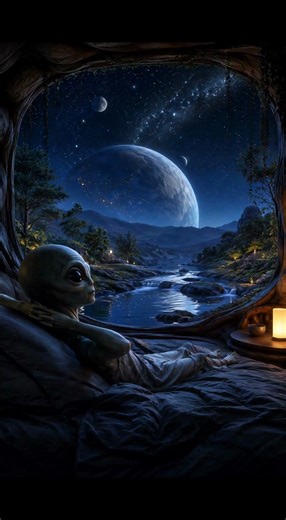 Do aliens sleep watching Earth? 👽🌙
