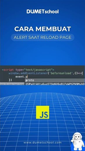 Cara Membuat Alert Saat Reload Page