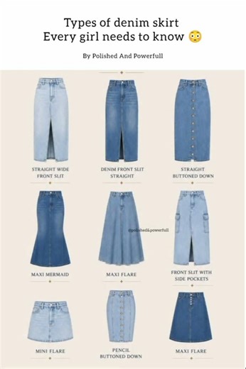 Types of denim skirt every girl need😍✨ #skirt #denim #fashion #ootd #womensfashion #short #viral