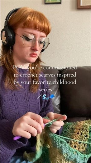 I was commissioned to make a scarf inspired by the Percy Jackson series! #crochet #percyjackson #pjo