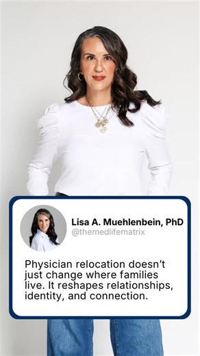 Relocation is one of the most normalized stressors in medicine, yet one of the least talked about. This week on @themedlifesupportpodcast , @amandabaronrealtor and I are unpacking how medical moves impact relationships, identity, and connection for physician families. 🎧 Episode 15 is live on Apple, Spotify or wherever you get your podcasts. Share this with a medfriend who’s navigating a move or still finding their footing after one. #medicalmarriage #themedlifesupportpodcast #themedlifematrix #