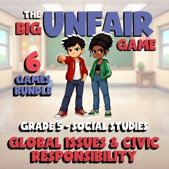 6 BIG UNFAIR Socials Games - Global Issues & Civic Responsibility - Grade 5