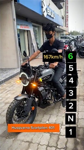 Maximum speed for each gear on a Husqvarna Svartpilen 401 Top Speed 2025 #shorts #svartpilen401 #fyp