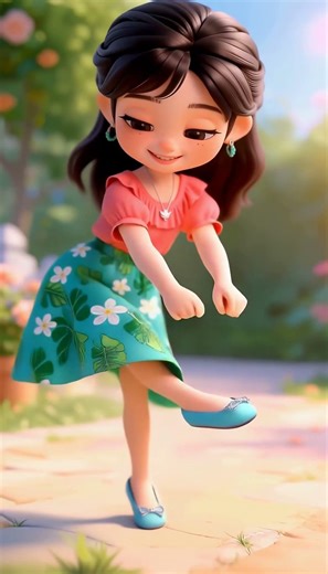 AI Girl's Cute Dance Moves With Tiny Steps😭💃 #joyfuljiggle