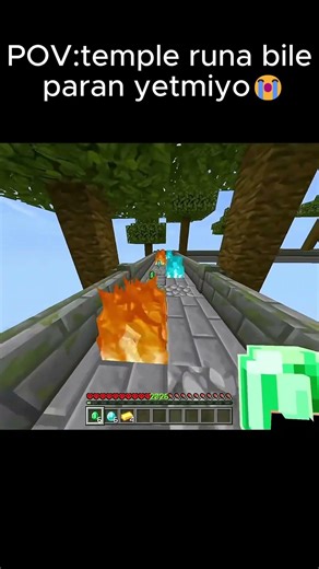 Minecraft temple run #minecraft #pov #keşfet