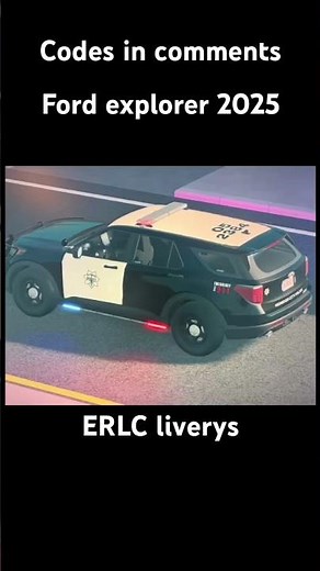 ERLC livery codes (Redwood City police)