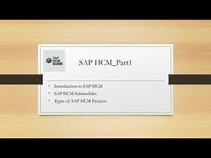 SAP HCM Part1