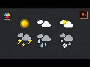 Weather icons tutorial in Adobe Illustrator