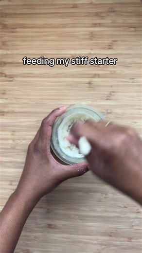i really love maintaining my starter this way. do you prefer a liquid starter or a firm/stiff starter? #sourdoughbread #sourdoughstarter #makingbread #sourdoughbaker #sourdough