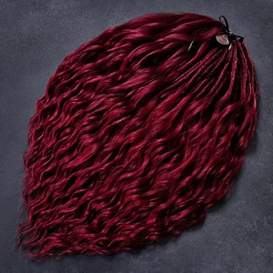 Wine Red Wavy Dread Extensions, Burgundy Crochet Curly Dreads - Etsy Canada