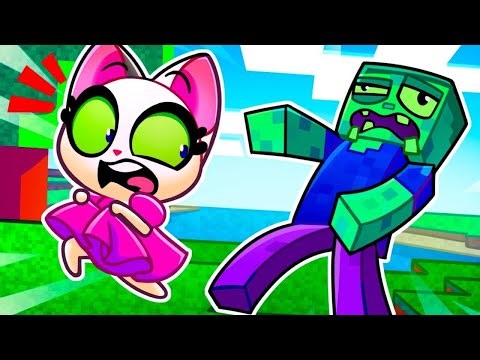 Minecraft Zombie VS Princess! 👑🧟 Halloween Funny Cartoons & Nursery Rhymes