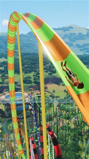 Extreme Water Slide in the Oasis - Planet Coaster 2 #waterslide #waterpark #planetcoaster2