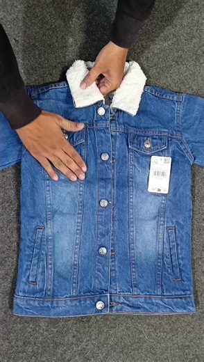 ❄️ Keep your kids warm & stylish this summer-end! Our faux shearling lined denim jacket blends premium denim with comfort and fun. Limited stock — grab now and complete their wardrobe. | Kid's comfort