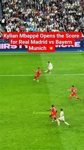 Kylian Mbappé Opens the Score for Real Madrid vs Bayern Munich 💥