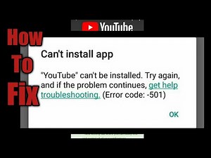 How to fix youtube update error 501...