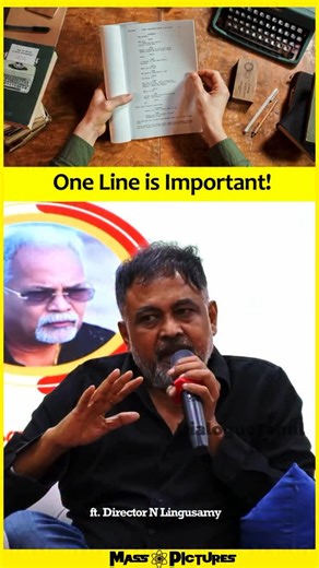 M A S S P I C T U R E S⚛️ on Instagram: "One Line❤️💯 Writing Masterclass PART 2 .. Follow @mass.pictures for more🤍 .. Video Credits to Dialogue Tamil💜 .. (Tamil screenplay tips, screenplay writing, Tamil Filmmaking) .. #tamilcinema #filmmaking #kollywood #instagram #cinema #cinematography #reels #contentcreator #tips #photography #screenplays #writing"