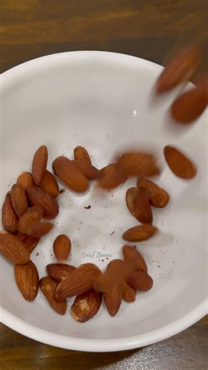 Pouring roasted almonds #asmr #satisfying #food