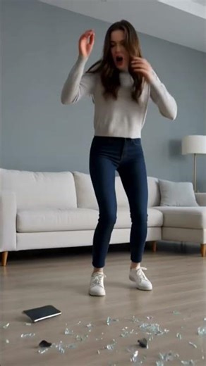 Girl's iPhone explodes😱 #ai