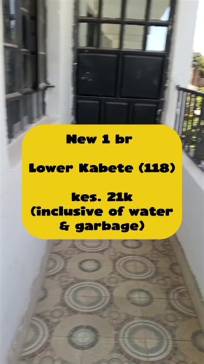 A new modern one bedroom unit in Lower Kabete route 118 going for kes. 21,000 inclusive of water and garbage. Located just 1-2 minutes from the main road, well secured with enough parking, water available 24/7 (from borehole). To get this contact me ujishikie😁🤝🏾 #lowerkabeterentals #fypシ゚ #lowerkabetehousehunting #1bedroomapartment #househuntinginnairobikenya