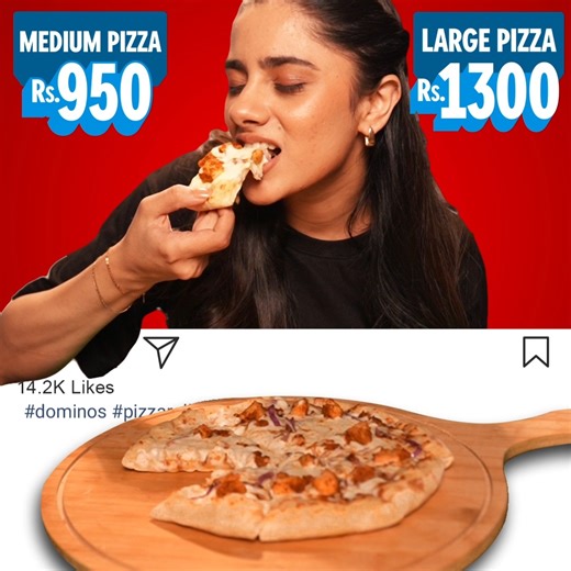 Mmmore slices. Less price. Domino’s Wacky Wednesday just got a lot wackier. Grab a medium pizza at Rs.950, large pizza at Rs.1300 only. Place an order at https://www.dominos.com.pk/menu | 021-111-366-466 OR Download the app: Play Store - https://bit.ly/2Wptg9p App Store - https://apple.co/2ZbXiKV #DominosPakistan #GreatnessByDominos #WackyWednesday #MidweekBlues #LargePizzas #BigHunger #WednesdaysSorted #HungryForMore #MMM #dominos | Domino's Pizza