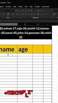 Textspillit In Excel #excel #computereducation #mathformula #formula1 #exceltips #mstechtricks