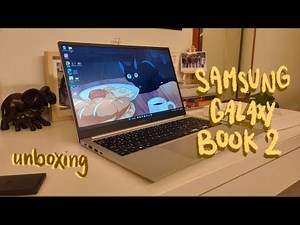 chill laptop unboxing 💻 samsung galaxy book2 💫 | studio ghibli + kpop