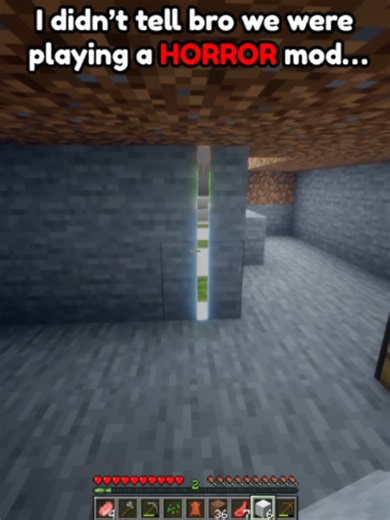 I didn't tell my friend we were playing a horror mod...😂#minecraft #fyp #viral #l2qx #gaming