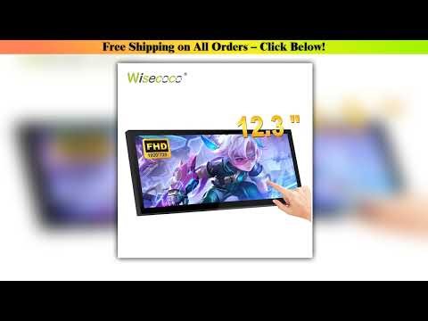 Wisecoco 12.3'' Touch Monitor Display IPS 1920x720 Portable Gaming Monitor for Raspberry Pi 5 4 3