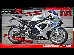 GSX-R 600 K8 with Dominator ⚡️ R4 Engine Sounds & Flames on Dyno 🔥 Exhausts Compilation