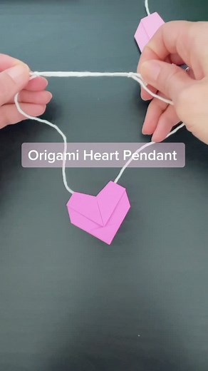 Origami Heart Pendant Tutorial