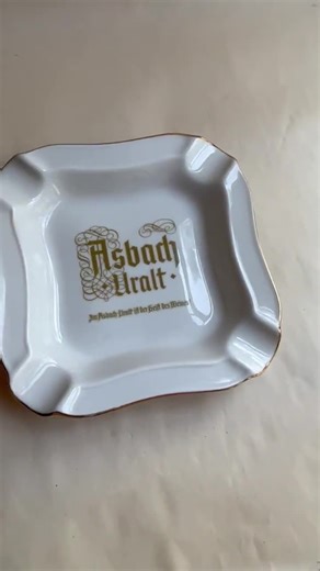 Vintage German Asbach Uralt Ashtray by Heinrich Porcelain, Brandy Advertising - Etsy