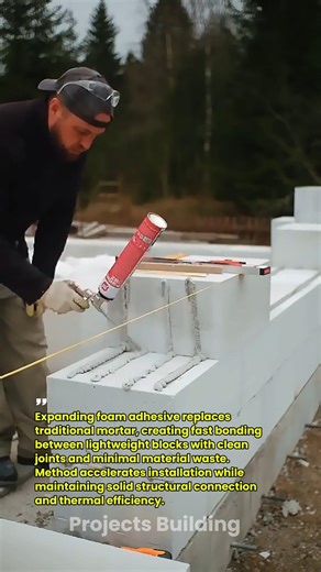 High Speed Block Installation Using Foam Adhesive System