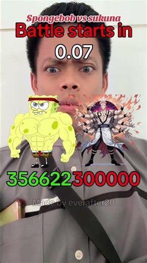 Spongebob vs sukuna #anime #spongebob