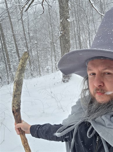 A little fun outside dressed in part of my Gandalf costume. #lordoftherings #gandalf #tolkien #wizard #snow