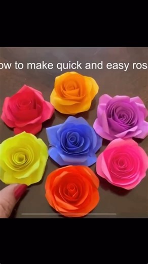 Quick and easy paper roses 🌹
