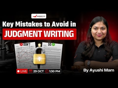 Key Mistakes to Avoid in Judgment Writing | Judgment Writing Tips For Judiciary Exam💡
